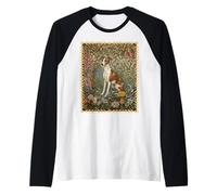 Red and White Italian Grehound or Whippet Vintage Raglan Baseball Tee