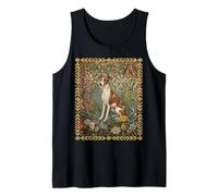 Red and White Italian Grehound or Whippet Vintage Tank Top