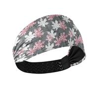 Red and White Maple Leaf Cooling sweatband headband Stretchy head for women for Workouts Cycling hiking cinta para el cabello