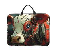 Red And White Mechanical Bull Notebook Carrying Case With Handle Laptop 14 Inch Computer Sleeve For Women Men Padded Cover Laptop Bag