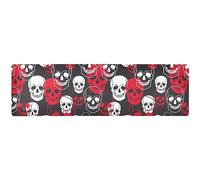 Red and White Modern Skulls Heat Proof Trivets for Hot Dishes Anti Slip Coffee Coaster Table Mats Modern Kitchen Accessories