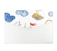 Red and White Plastic Folders A4, Clear Plastic Folders, Paperwork Folder, School Stuff Clear Wallets A4, Document File with Snap Button, Pouches for School Office Home Travel