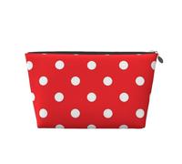 Red and White Polka Dot, Toiletry Pouch Makeup Bag Cosmetic Bag Portable Travel Toiletry Bag