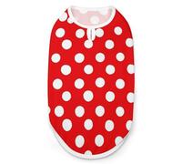 Red and White Polka Dots Dog Shirt Quick Dry Breathable Pet T-Shirt Soft Stretchy Sleeveless Vest Dog Apparel L