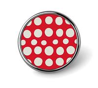 Red And White Polka Dots Lapel Pin Brooches Round Fashion Brooch Pin Cute Button Badges Alloy Button Pins Enamel Pins Metal Pinback for Hat Shirt Clothing Bags