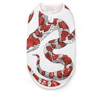 Red and White Snake Dog Shirt Quick Dry Breathable Pet T-Shirt Soft Stretchy Sleeveless Vest Dog Apparel XL