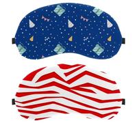 Red and White Zebra Print Background 2-Pack Light-Blocking, Soft, Breathable Sleeping Masks Blindfold Sleep Masks