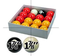 Red and Yellow 1 7/8" Aramith Pool Ball Set