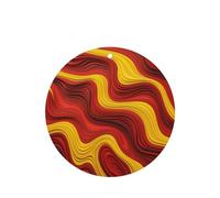 Red and yellow curved elements Car Air Freshener - Hanging Car Fragrance Diffuser with Durable Scent for Cars, Homes & More, 4-piece set