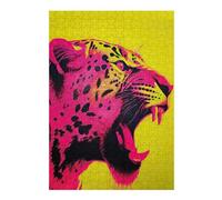 Red And Yellow Jaguar Classic Jigsaw Puzzle for Adults, 300 PCS