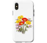 Red and Yellow Poppies and Pansies Full Bloom Shapes Mania Case for iPhone X/XS