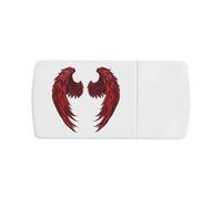 'Red Angel Wings' Pill Box with Tablet Splitter (PI00034575)
