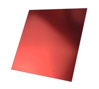 Red Anodized Aluminum Sheet Metal, 10x10cm To 30x30cm, 0.5-1.5mm Thick, Decorative And Bendable For Laser Marking Engraving, 5Pcs(300x300x0.8mm)