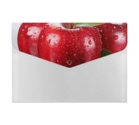 Red Apple Fruit File Folder Accordion Document Organizer Portable Paper Bill Receipt Organizer Reusable 6 Pocket Expanding File Pockets Plastic Folder for Home Office Supplies