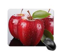 Red Apple Fruit Mouse Pad Square Laptop Mouse Mat Cute Computer Mousepad Keyboard Pad Non-Slip Desk Pads for Gaming Office Work Home 20 * 25cm