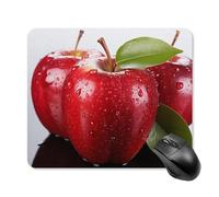 Red Apple Fruit Mouse Pad Square Laptop Mouse Mat Cute Computer Mousepad Keyboard Pad Non-Slip Desk Pads for Gaming Office Work Home 25 * 30cm