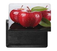 Red Apple Fruit Passport Holder Cover Passport Cover Protector Essentials with Credit Card Slots Slim Travel Wallet Covers Documents Organizer Protector for Man&Women