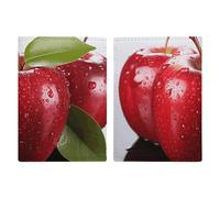 Red Apple Fruit Passport Holder Leather Passport Wallet Cover Case Passport Protective Cover Cute Passport Book Holder Slim Credit Card Holder Travel Accessories for Women Men