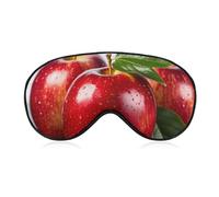 Red Apple Fruit Sleep Mask Comfort Travel Eye Masks with Adjustable Elastic Strap Soft Funny Block Light Sleep Eye Cover for Side Sleeper for Nap Men Women Gift