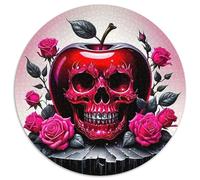 Red Apple Skull 1000 Piece Jigsaw Puzzle for Kids And Adults Day of The Dead Colourful Jigsaws Educational Games Creativity & Gift Giving 1000pcs (67.5x67.5cm)