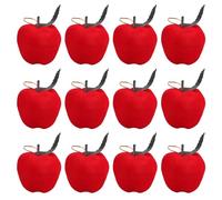 Red Apples Ornament, 12PCS 3D Christmas Tree Pendants Party Decorations with Loop for Christmas Holiday Classroom Home
