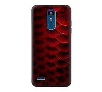 Red Arowana Fish Scale Case Cover For LG K8 (2018), LG Aristo 2, LG Tribute Dynasty, LG Zone 4, LG Fortune 2, LG K8+, LG K9