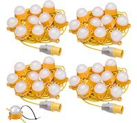 Red Arrow 110V Interconnectable LED Site Lighting Festoon Kits IP44 IK07 6000K 35,000 Hours Life Expectancy Internal and External Lights: Interconnect up to 200m (4X 22m)