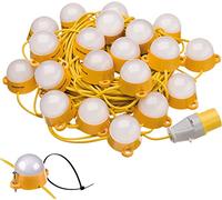 Red Arrow 110V Interconnectable LED Site Lighting Festoon Kits IP44 IK07 6000K 35,000 Hours Life Expectancy Internal and External Lights: Interconnect up to 200m (50m)