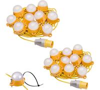 Red Arrow 110V Interconnectable LED Site Lighting Festoon Kits IP44 IK07 6000K 35,000 Hours Life Expectancy Internal and External Lights: Interconnect up to 200m (2X 22m)