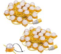 Red Arrow 110V Interconnectable LED Site Lighting Festoon Kits IP44 IK07 6000K 35,000 Hours Life Expectancy Internal and External Lights: Interconnect up to 200m (2X 50m)