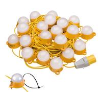 Red Arrow Electrical Distribution Work Lights 110V LED Site Lighting Festoon Kits Interconnectable IP44 6500K 35,000 Hours Life Expectancy (50m)