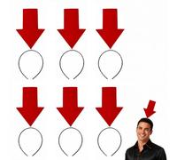 Red Arrow Headband, Halloween Decoration 6Pcs Arrow Headband Funny Hair Creative Party Universal Halloween Carnival HeadDecoration for Festival Birthday Supplies Photo Props