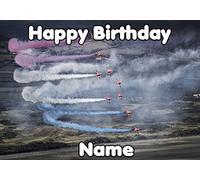 red arrow planes birthday Greeting card Personalised codea3 red arrow