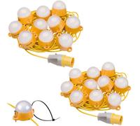 Red Arrow Work Lights 110V LED Site Lighting Festoon Kits Interconnectable IP44 6500K 35,000 Hours Life Expectancy (2X 22m)