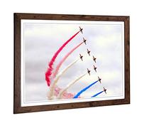 Red Arrows RAF Airshow 2 Framed Wall Art Print A2 Walnut
