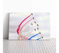 Red Arrows RAF Airshow Vol.2 Canvas Print | Gallery Wrapped 30mm Frame Wall Art | 30x20 inches | Ready to Hang | Contemporary Picture | Living Room Bedroom Lounge Office