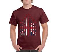Red Arrows UJ Formation Printed Crew Neck Cotton Workouts T-Shirts for Men and Women, Classic Short Sleeve Outfits Casual Tee Tops, Maroon - XXL