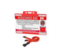 Red Assistance Dog Lanyard & Card with UK Equality Act QR Code