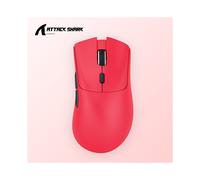 (Red) Attack Shark R1 Wireless Mouse Bluetooth Gaming Mouse PAW3311 Sensor,1000Hz Return-rate,Tri-mode,Ergonomic,Rechargeable