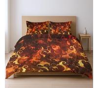 Red Auspicious Cloud Pattern Chinese Duvet Cover Temperature Regulating Lightweight Quilt Cover For Children Teenagers And Adults King(86" X 90") Three-Pieces Set With Pillowcases