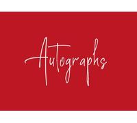 Red Autograph Book: Small Pad for Signatures of Celebrities, Musicians, Authors, or Friends. For Concerts, Conventions, Events, etc. Gift for Adults, Kids, or Teens. 100 Plain, Blank Pages.