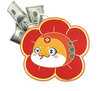 Red Bag, Chinese Red Envelopes, 2025 Year of the Snake Red Envelopes with Blessing Words, New Year Purse, Red Packets with Multiple Card Slots for Decorating New Year Trees and Wallets, B-6 card slot,