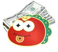 Red Bag - Creative New Year Coin Purse Chinese Red Envelopes | Spring Festival Purse with Blessing Words, Money Envelopes with Multiple Compartments for Money, A-6-card slot, see description
