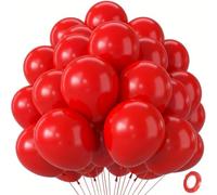 Red Balloons 100 Pack, Strong Thicken Matte Red Party Balloons, Laxte Helium Balloon Birthday Decorations For Women, Valentine's Day,Engagement,Anniversary,Wedding,Christmas,Halloween,12Inch