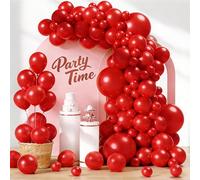Red Balloons, 102pcs Red Balloon Arch Kit, Latex Balloons, 18 12 10 5 Inch Different Sizes Balloon Garland, Perfect for Wedding, Graduation, Valentine’s Day, Christmas & Hen Party Decorations