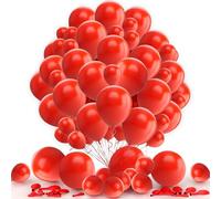 Red Balloons 12 inch Strong Red Latex Balloons Round Helium Balloon For Valentine's Day Happy Birthday Weddings Baby Shower Events Decorations 50 pack