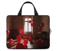 Red Balloons in The Room Laptop Sleeve Ultra-Thin, Waterproof 15inch Laptop Bags, Portable Protective Computer Bag with Hand Strap