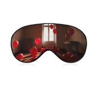 Red Balloons in The Room Sleep Mask with Adjustable Strap, Comfortable & Soft Eye Mask for Sleeping Light Blocking, Lightweight & Breathable Eye Cover for Men Women