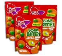 Red Band Sour Bites Appel & Citroen 3 x 145 g Sour Chew Sweets Pack of 3