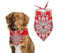 Red Bandana Cute Dog Bandanna Scarf Printed Adjustable Triangle Pet Kerchief for Dogs And Cats